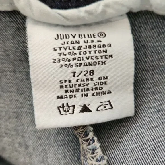 Judy Blue Super Flare Fit Pull On Jeans, Dark Wash Blue, Size 7/28, JB8486 - Picture 7 of 11